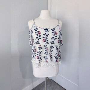 Skies are Blue Cold Shoulder Floral Top